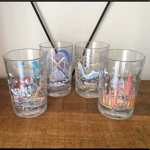 Set of 4 Disney Collectible Glasses